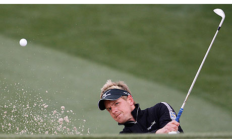 luke donald. Luke Donald hits out of a