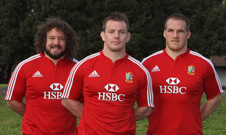 Wales' Matthew Rees and Gethin Jenkins