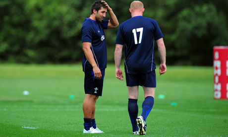 Wales's Gavin Henson and Martyn Williams
