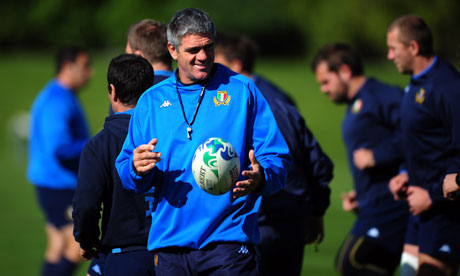 Italy's coach Nick Mallett is confident that his pack will come out on top against Ireland