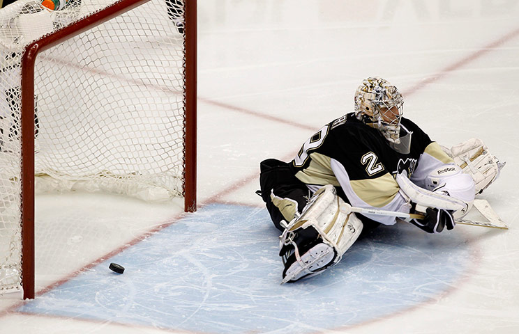 NHL QF: Pittsburgh Penguins goalie Marc-Andre Fleury