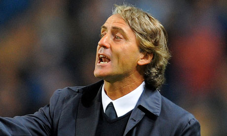 Manchester City's Italian manager Roberto Mancini