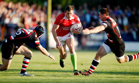 Nicholas Scott of London Welsh in action