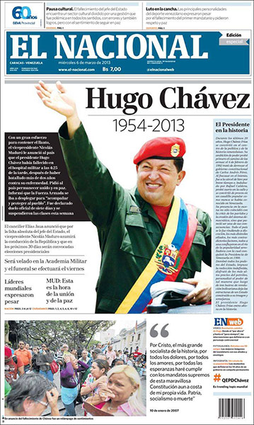 newspapers2: El Nacional front page