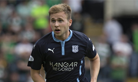 Dundee's Greg Stewart scored the second goal against Hamilton in the Scottish Premiership