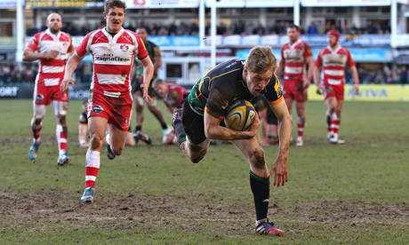 Northampton's Will Hooley v Gloucester