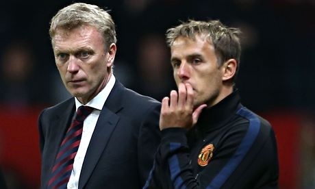 Phil Neville was brought to Old Trafford as a coach by David Moyes