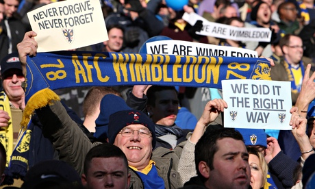 AFC Wimbledon fans have built the club back up from the ground and provided  model for supporter-bas
