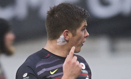 Saracens' Owen Farrell wore a sensor chip against London Irish to monitor any head impact