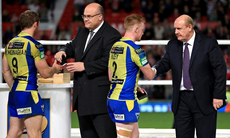 Brian Barwick, right, has always had an interest in rugby league, despite a football background