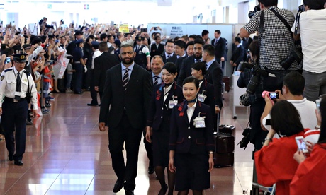 Japan Rugby team return home, Tokyo, Japan - 13 Oct 2015