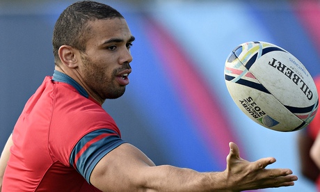 South Africa's Bryan Habana attends a training session in Surrey