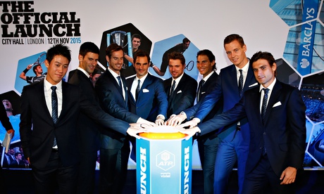 The players assemble for the ATP World Tour Finals draw in London