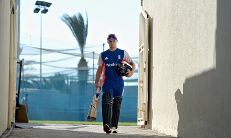 England's Jason Roy walks from a nets session at Sharjah Cricket Stadium 