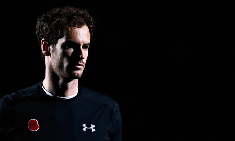 Andy Murray walks out to face Novak Djokovic at the Paris Masters