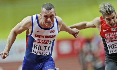 Britain's Richard Kilty wins the 60m at the European Indoor Championships