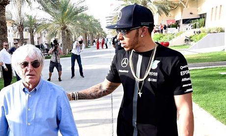 Bernie Ecclestone, left, was non-committal over the future of Monza on the F1 calendar