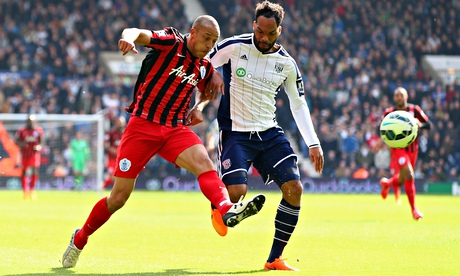 Bobby Zamora scores QPR's third goal against West Brom in the Premier league match at The Hawthorns