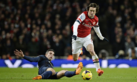 Arsenal's Tomas Rosicky injured his knee playing for the Czech Republic against Iceland in the summe