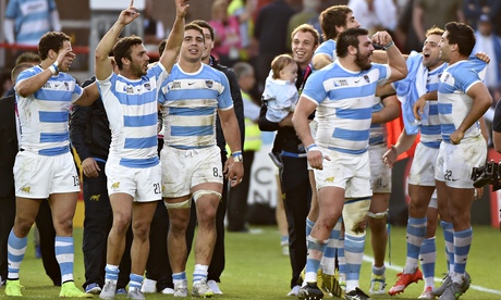 Argentina's players  celebrate 