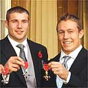 Ben Cohen and Jonny Wilkinson show off their Honours