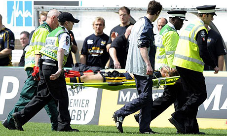 Danny Cipriani is stretchered off