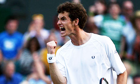 andy murray hair. Andy Murray gets pumped up