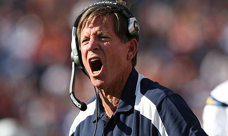 San Diego head coach NORV TURNER watches on during his teams defeat ...