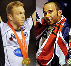 Chris Hoy and Lewis Hamilton