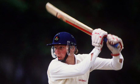 Mike Atherton bats for the Combined Universities team against Worcestershire