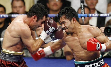 oscar de la hoya vs manny pacquiao. Manny Pacquiao and Oscar De La