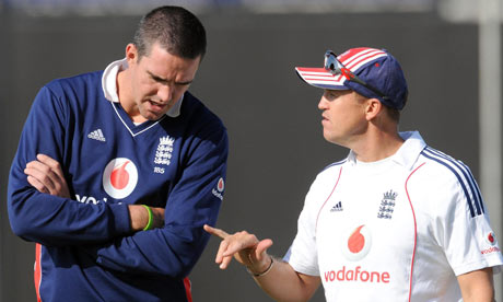 Kevin Pietersen and Andy Flower
