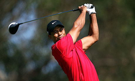 tiger woods teeing off