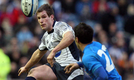 Giulio Rubini came on as a replacement during Italy's game against Scotland at Murrayfield