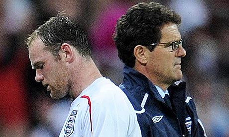 Wayne Rooney and Fabio Capello