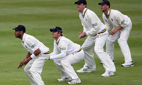 Warwickshire's Ian Bell fields in the slips against Yorkshire