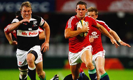 Lions full back Lee Byrne 