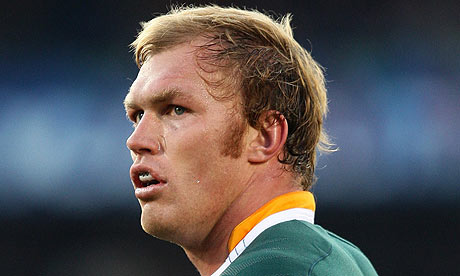 Schalk Burger looks on during South Africa's second Test against the Lions