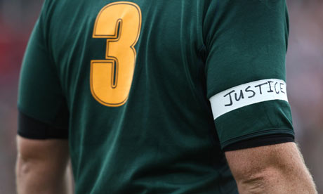 South Africa v Lions, John Smit, justice armband