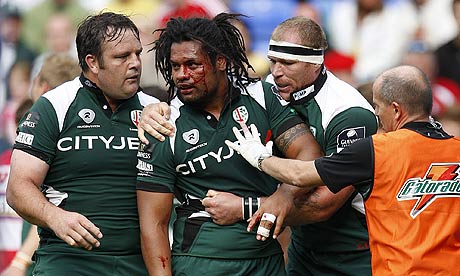 London Irish's Chris Hala'Ufia during their clash with Gloucester
