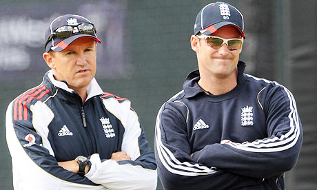 Andy Flower and Andrew Strauss, coach and captain of the England cricket team