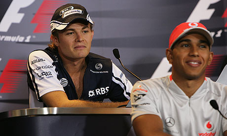 Nico Rosberg, left, and Lewis