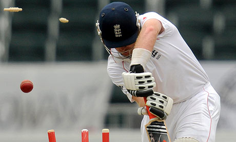 ian bell hairstyles. England#39;s Ian Bell is bowled