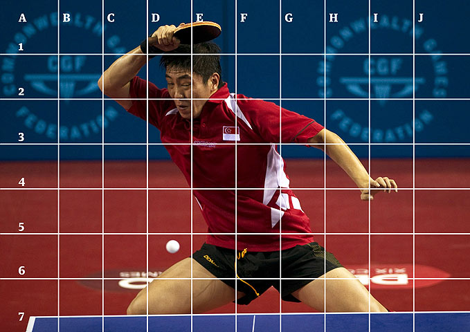 Singapore's Gao Ning (ball)