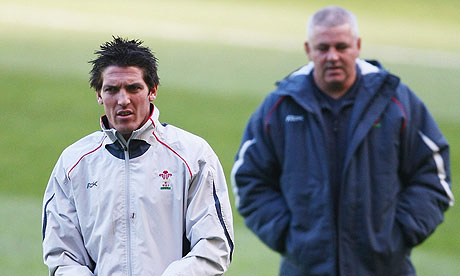 James Hook and Warren Gatland