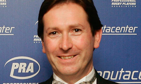 Mark McCafferty of Premiership Rugby, centre