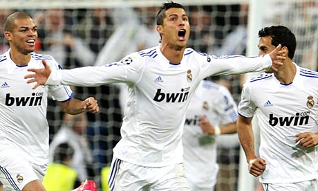 Real Madrid's Portuguese forward Cristiano Ronaldo celebrates