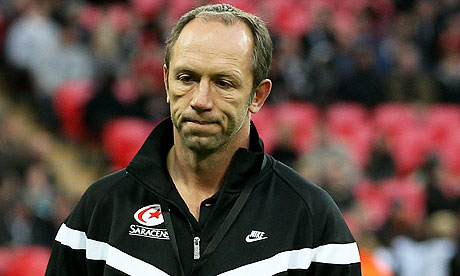 Brendan Venter looks dejected during Saracens' Heineken Cup defeat to Leinster at Wembley