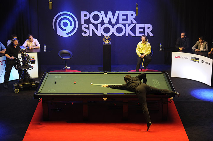 Power Snooker: Ronnie O'Sullivan lines up a shot on the pink
