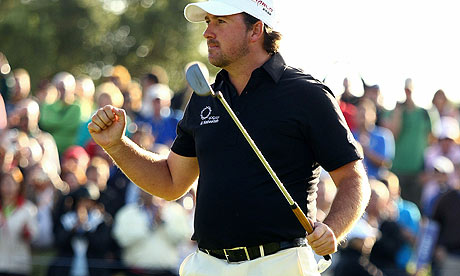 graeme mcdowell masters. Graeme McDowell celebrates his